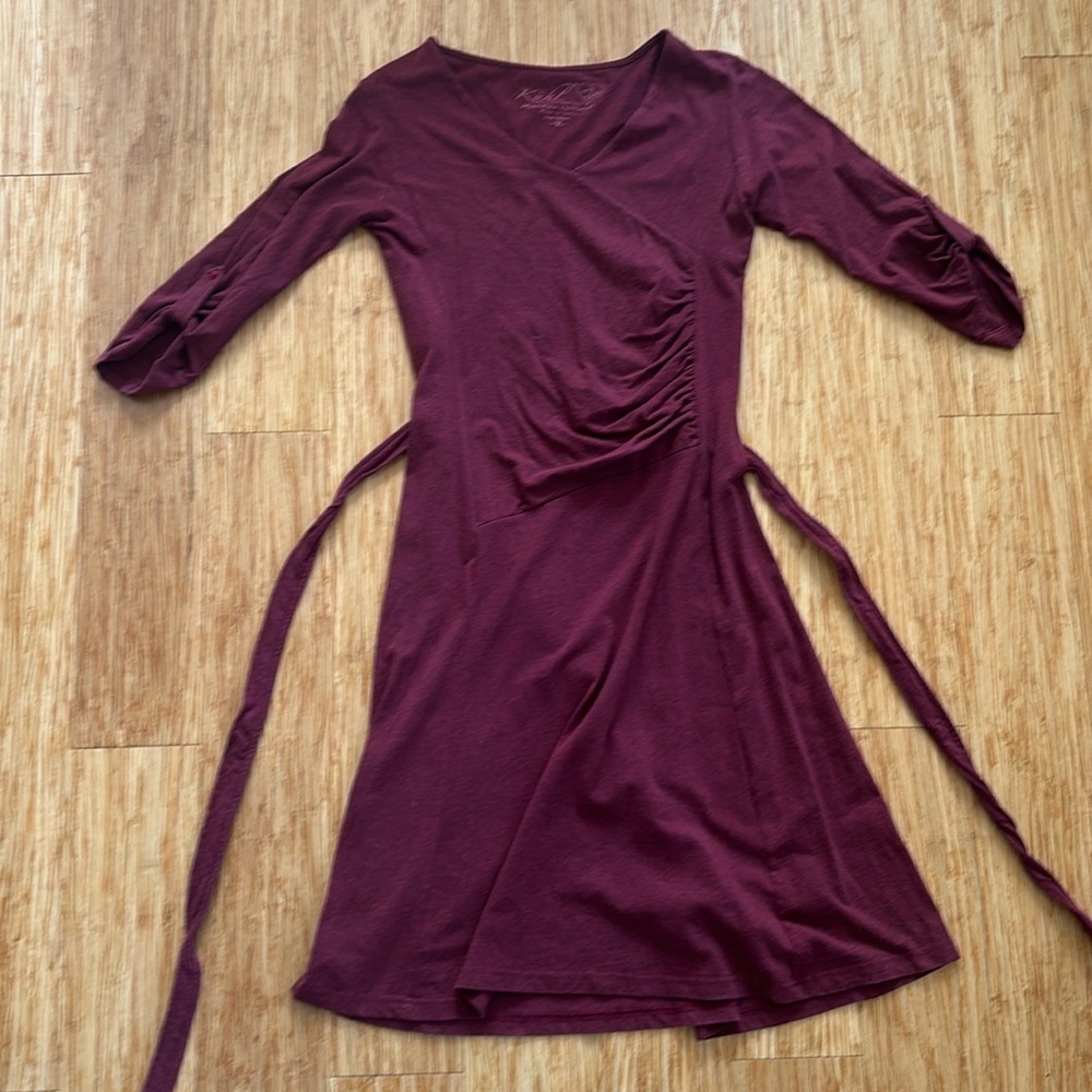 Elegant Burgundy Wrap Dress